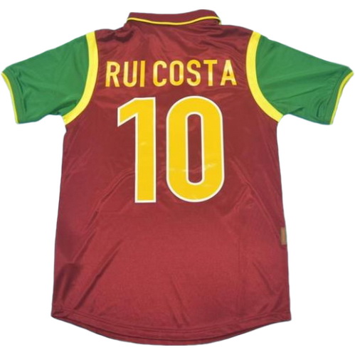 prima maglia rui costa 10 portogallo copa mundial 1998 rosso uomo