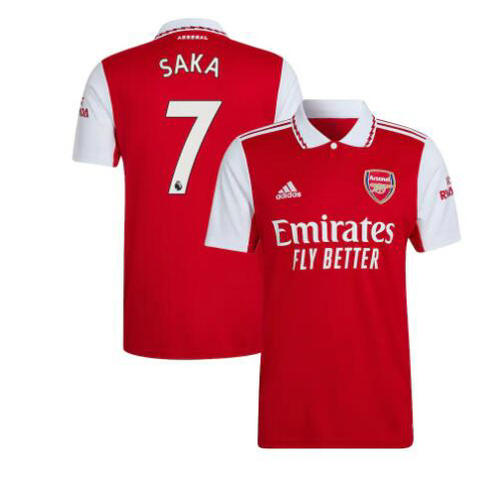 prima maglia saka 7 arsenal 2022-2023 uomo