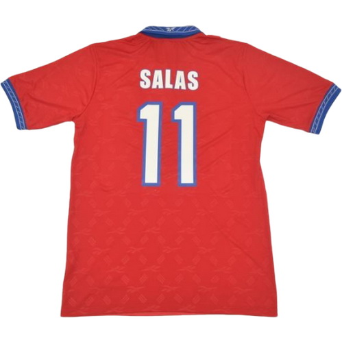 prima maglia salas 11 cile copa mundial 1998 rosso uomo