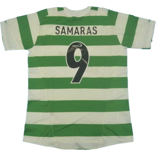 prima maglia samaras 9 celtic 2005-2006 verde bianco uomo