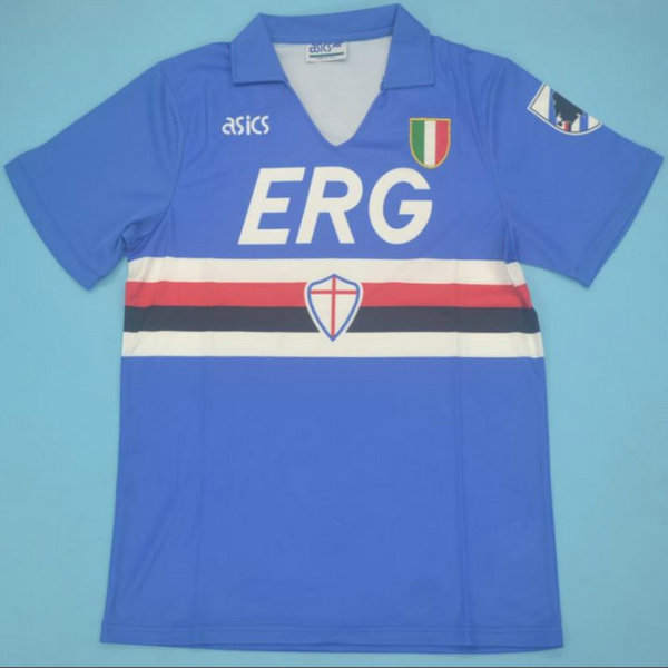 prima maglia sampdoria 1991-1992 blu uomo