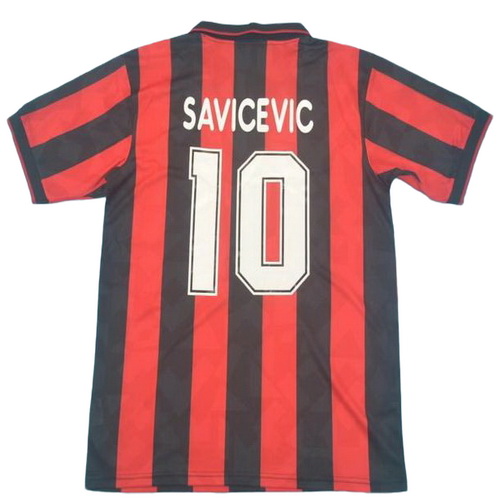 prima maglia savice vic 10 ac milan 1993-1994 rosso uomo