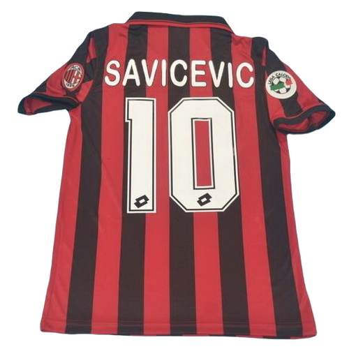 prima maglia savicevic 10 ac milan 1996 rosso uomo