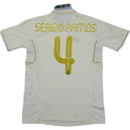 prima maglia sergio ramos 4 real madrid 2011-2012 bianco uomo