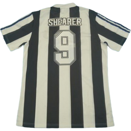 prima maglia shearer 9 newcastle united 1995-1997 nero bianco uomo