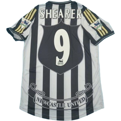 prima maglia shearer 9 newcastle united 1997-1999 nero bianco uomo