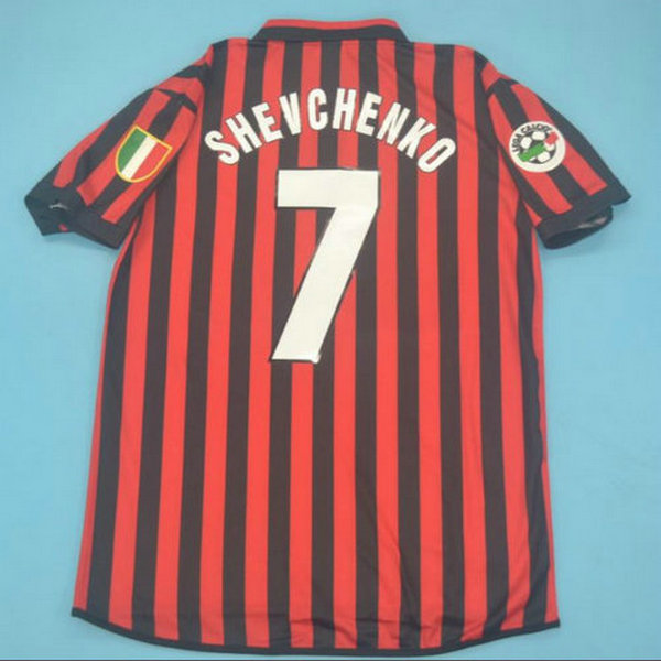 prima maglia shevchenko 7 ac milan 1999-2000 rosso uomo