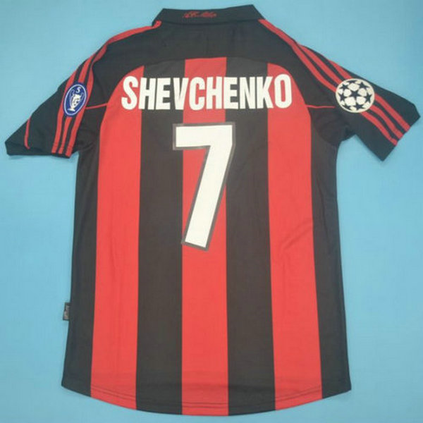 prima maglia shevchenko 7 ac milan 2000-2002 rosso uomo