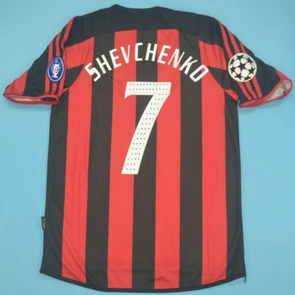 prima maglia shevchenko 7 ac milan 2003-2004 rosso uomo