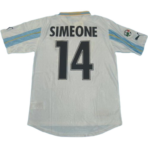 prima maglia simeone 14 lazio 2000-2001 blu uomo