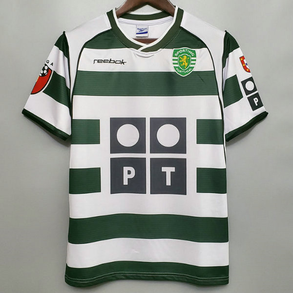 prima maglia sporting lisbona 2001-2003 bianco uomo