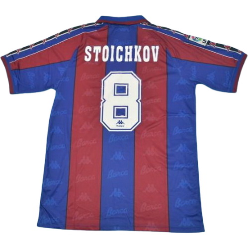 prima maglia stoichkov 8 barcellona 1996-1997 rosso blu uomo