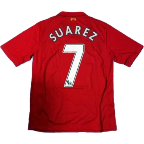 prima maglia suarez 7 liverpool 2012-2013 rosso uomo