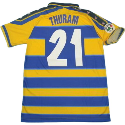 prima maglia thuram 21 parma 1999-2000 giallo blu uomo