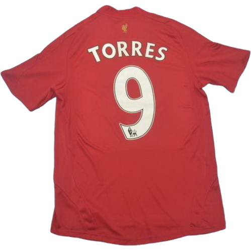 prima maglia torres 9 liverpool 2008-2010 rosso uomo