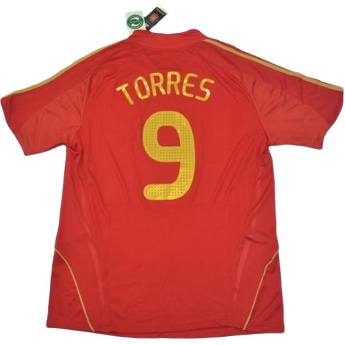 prima maglia torres 9 spagna 2008 rosso uomo