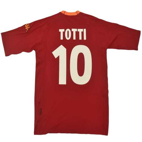 prima maglia totti 10 as roma 2000-2001 rosso uomo