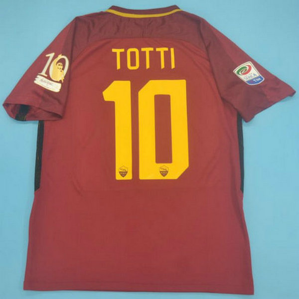 prima maglia totti 10 as roma 2017-2018 rosso uomo