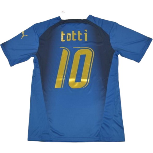 prima maglia totti 10 italia copa mundial 2006 blu uomo