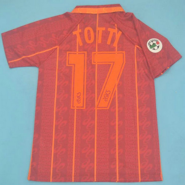 prima maglia totti 17 as roma 1996-1997 rosso uomo