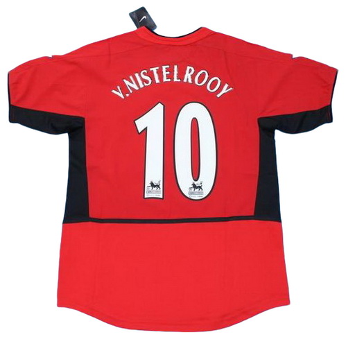 prima maglia v.nistelrooy 10 manchester united 2002-2004 rosso uomo