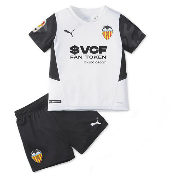 prima maglia valencia 2021 2022 bianco bambino