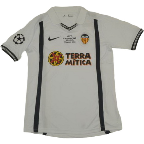 prima maglia valencia ucl 2001 bianco uomo