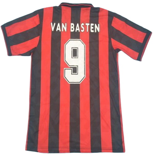 prima maglia van basten 9 ac milan 1993-1994 rosso uomo