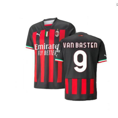 prima maglia van basten 9 ac milan 2022-2023 uomo