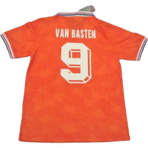 prima maglia van basten 9 olanda 1991 arancione uomo