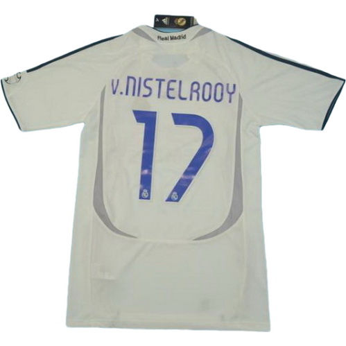 prima maglia van nistelrooy 17 real madrid 2006-2007 bianco uomo