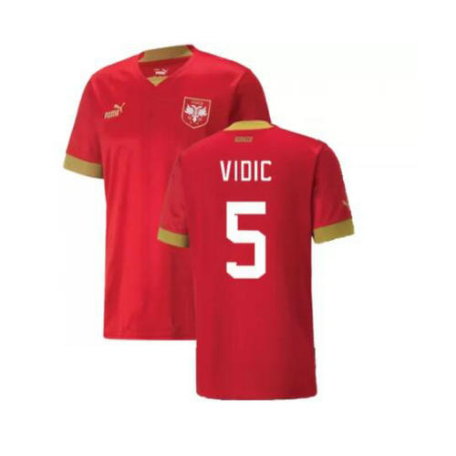 prima maglia vidic 5 serbia 2022 uomo