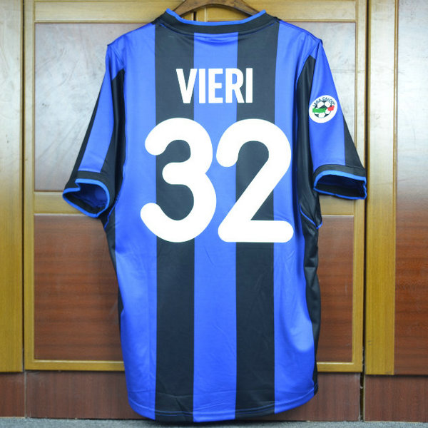 prima maglia vieri 32 inter 2000-2001 blu uomo