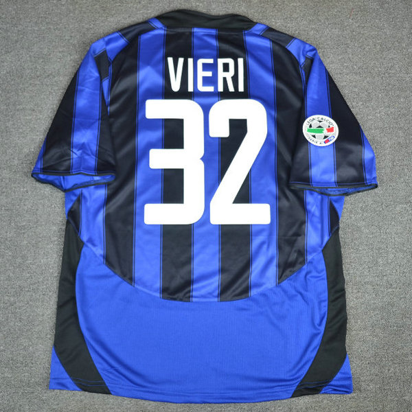 prima maglia vieri 32 inter 2003-2004 blu uomo