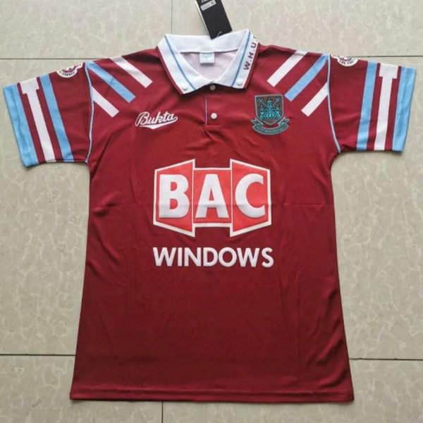 prima maglia west ham 1991-1992 rosso uomo