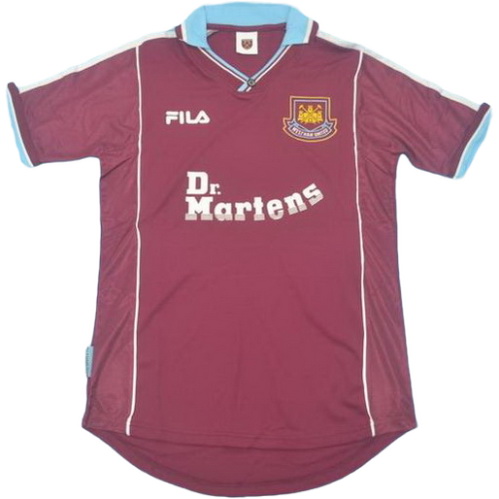 prima maglia west ham 1999-2001 rosso uomo