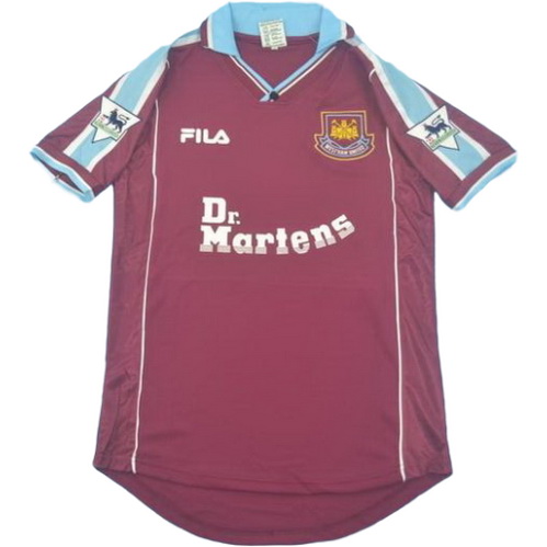 prima maglia west ham pl 1999-2001 rosso uomo