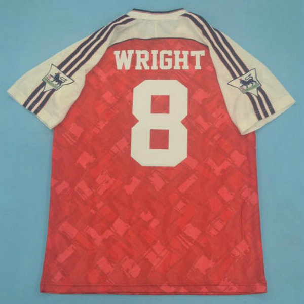 prima maglia wright 8 arsenal 1990-1992 rosso uomo