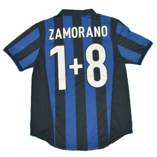 prima maglia zamorano 1+8 inter 1998-1999 blu uomo