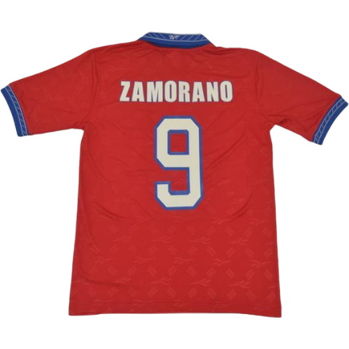 prima maglia zamorano 9 cile copa mundial 1998 rosso uomo