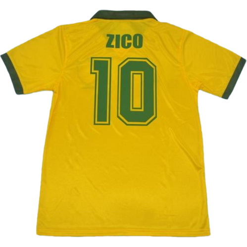 prima maglia zico 10 brasile 1988 giallo uomo