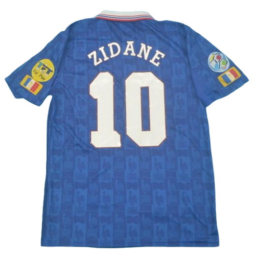 prima maglia zidane 10 francia 1996 blu uomo