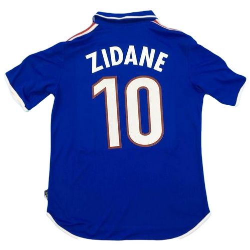 prima maglia zidane 10 francia 2000 blu uomo