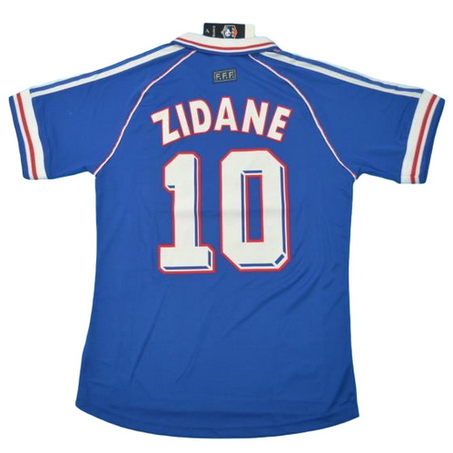 prima maglia zidane 10 francia copa mundial 1998 blu uomo