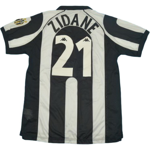 prima maglia zidane 21 juventus 1997-1998 nero bianco uomo