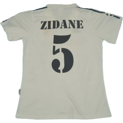 prima maglia zidane 5 real madrid 2002-2003 bianco uomo