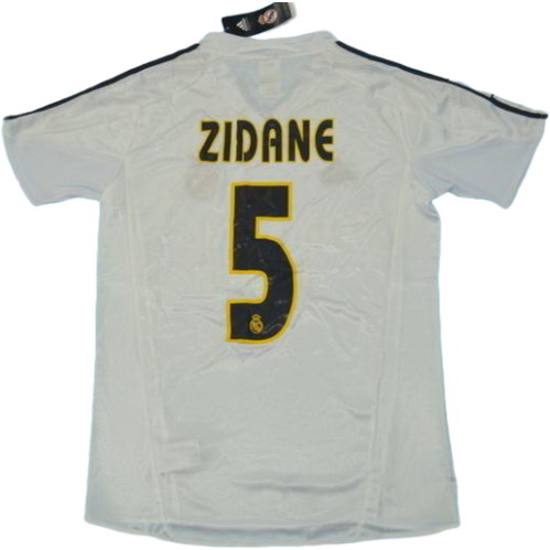 prima maglia zidane 5 real madrid 2003-2004 bianco uomo