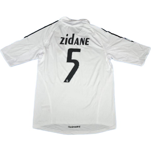 prima maglia zidane 5 real madrid 2005-2006 bianco uomo