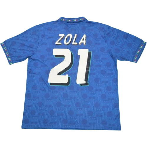 prima maglia zola 21 italia copa mundial 1994 blu uomo