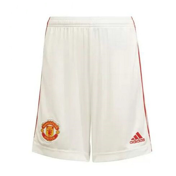 prima pantaloncini manchester united 2021 2022 bianco uomo